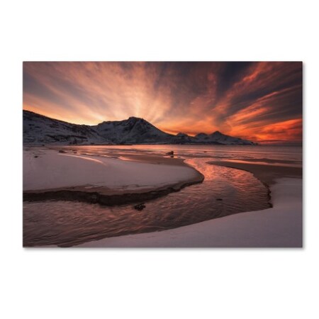Trademark Fine Art Jaroslav Zakravsky 'Golden Sunset' Canvas Art, 16x24 1X02730-C1624GG